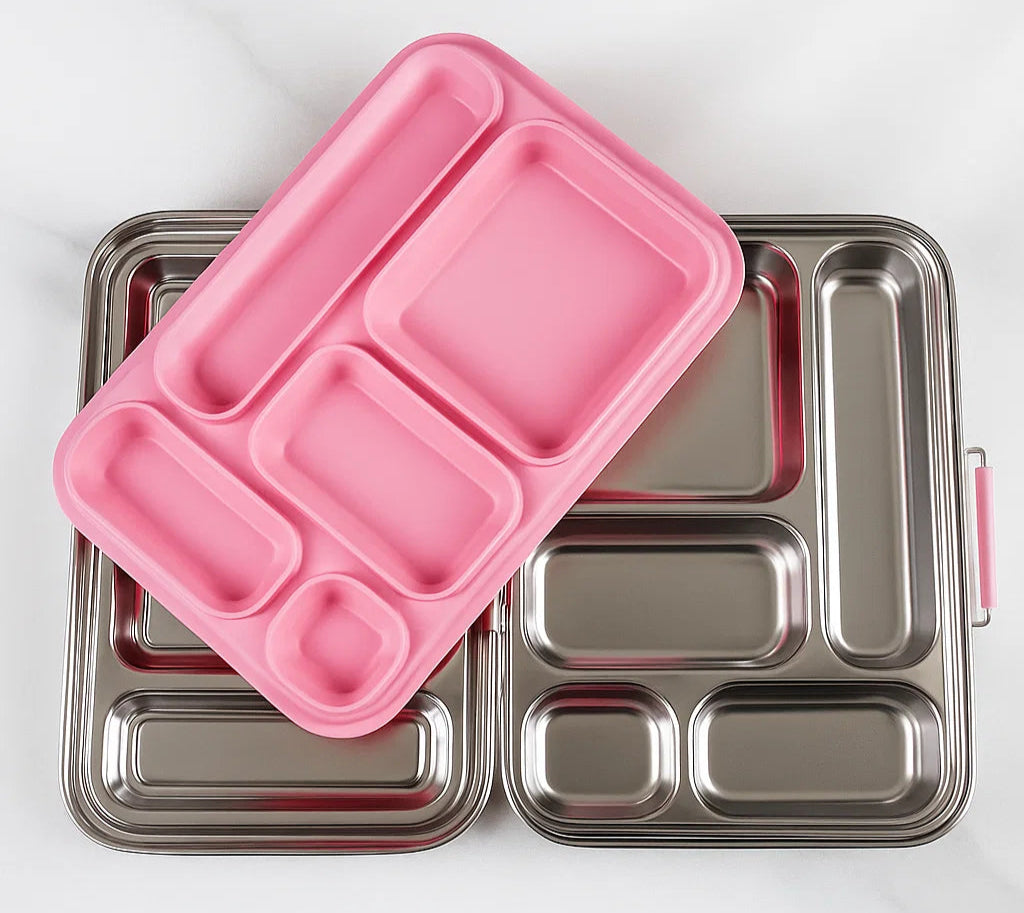 bentomax-pink-lid-stainless-steel-lunchbox