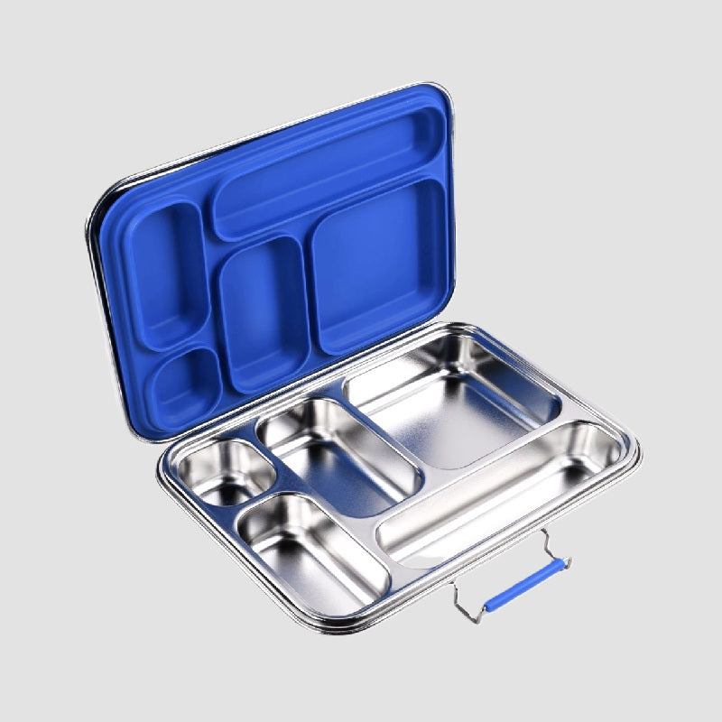 bentomax-stainless-steel-lunchbox-blue-lid-open
